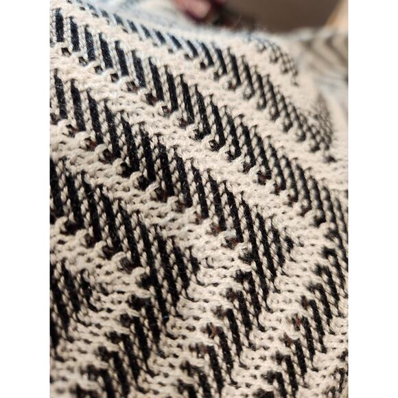 Vintage LeRoy Knit Geometric Sweater M Taiwan 80s Retro Optical Illusion‎ - Picture 4 of 5